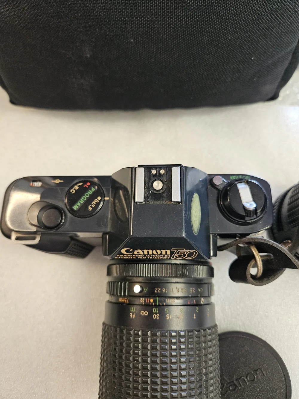 Vintage Canon T50 35mm Camera With 35-75mm, 75-200mm Zoom.and Carry Bag